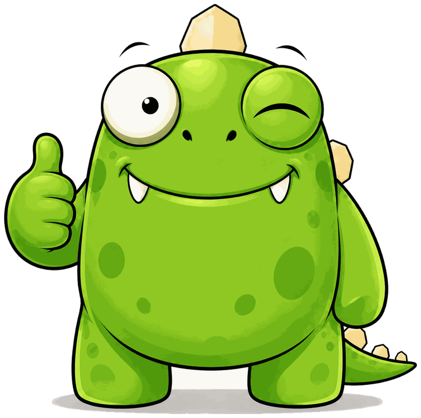 The InsuranceMonster mascot giving a thumbs up